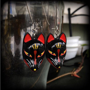 Japanese fox earrings 