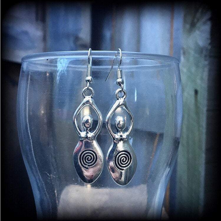 Gaia-Venus of Willendorf earrings-Goddess earrings