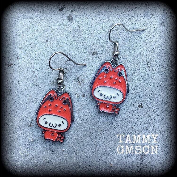 Hello Kitty earrings-Lobster earrings