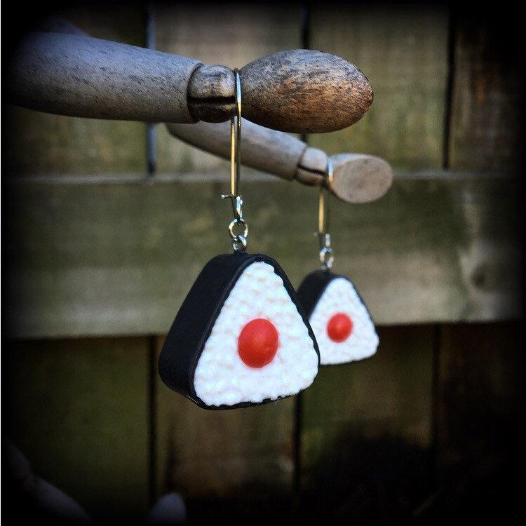 Sushi earrings-Onigiri earrings