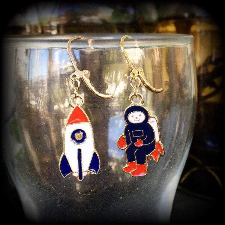 Astronaut earrings-Spaceman earrings