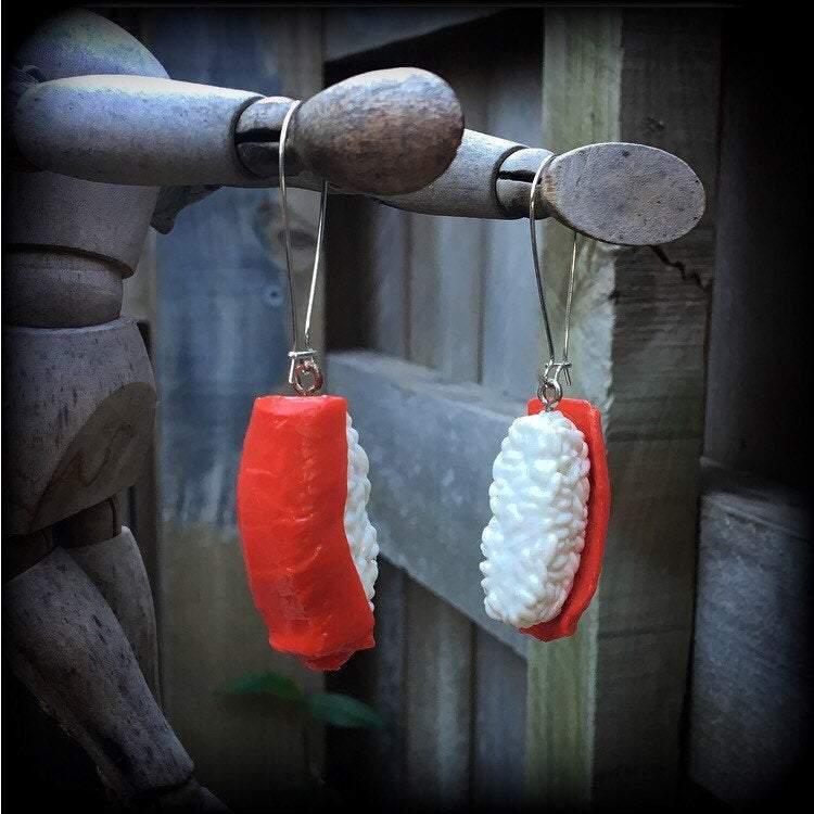 Sushi earrings