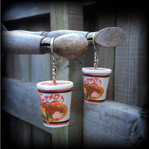 Noodles earrings-Ramen earrings