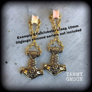 Thors Hammer earrings-Viking earrings