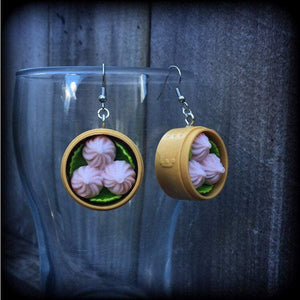 Pork Buns earrings-Dumpling earrings