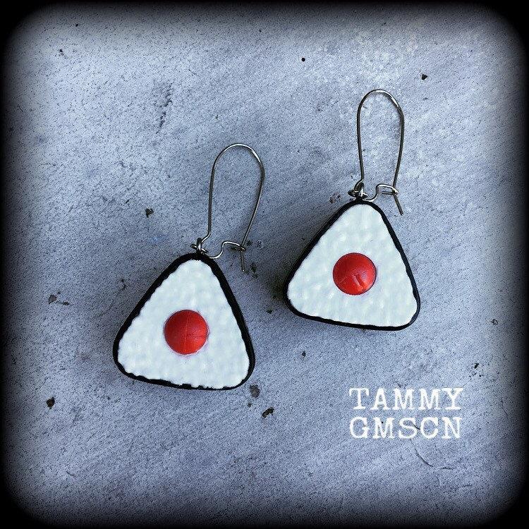 Sushi earrings-Onigiri earrings