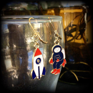 Astronaut earrings-Spaceman earrings