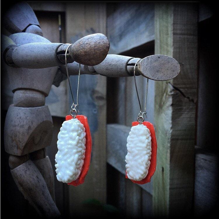 Sushi earrings