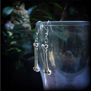 Leg bone earrings-Halloween earrings