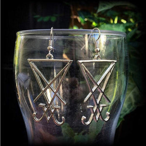 Sigil jewelry Sigil jewellery Sigil of Lucifer earrings Sigil of Lucifer jewellery Ritual jewelry Ritual tools Occult jewelry Occult tools Satanic jewelry Satanic accessories Luciferian Satanic Dark art Dark magick Black magick Demons Demonology 