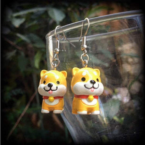 Shiba Inu earrings-Kawaii dog earrings