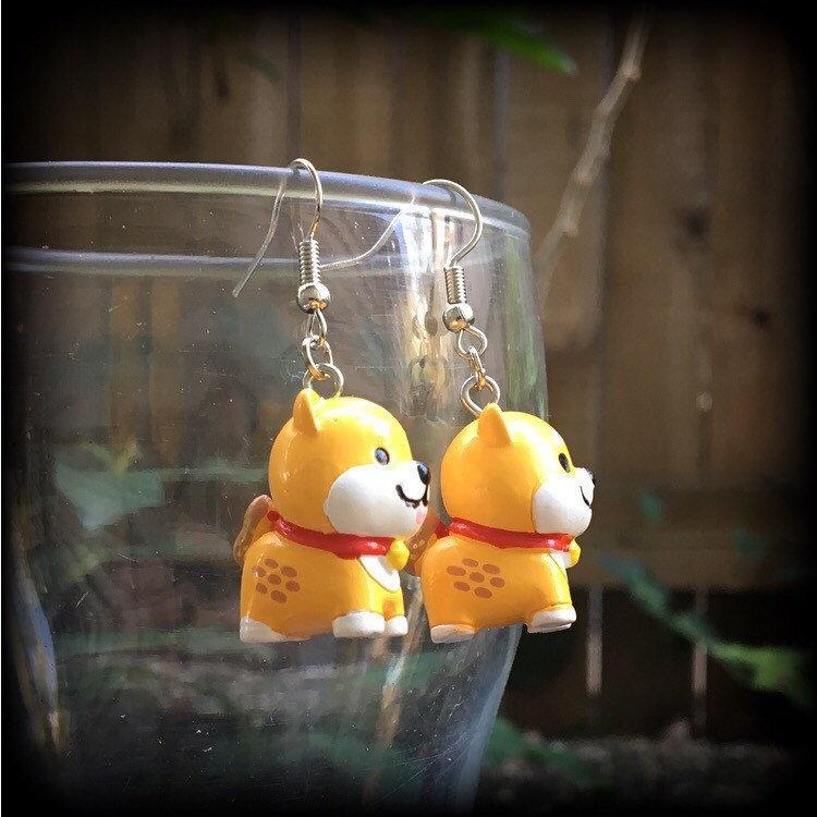 Shiba Inu earrings-Kawaii dog earrings