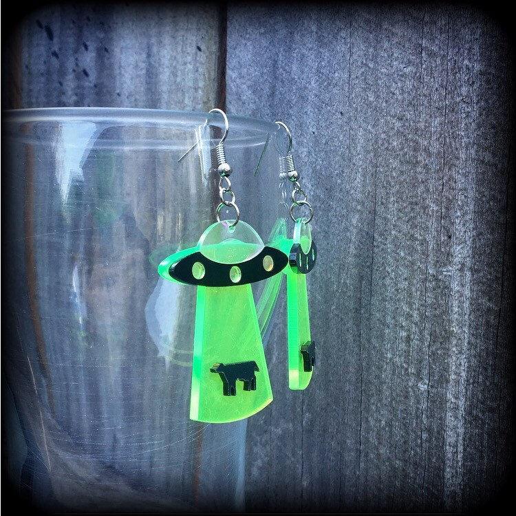 UFO earrings-Alien earrings