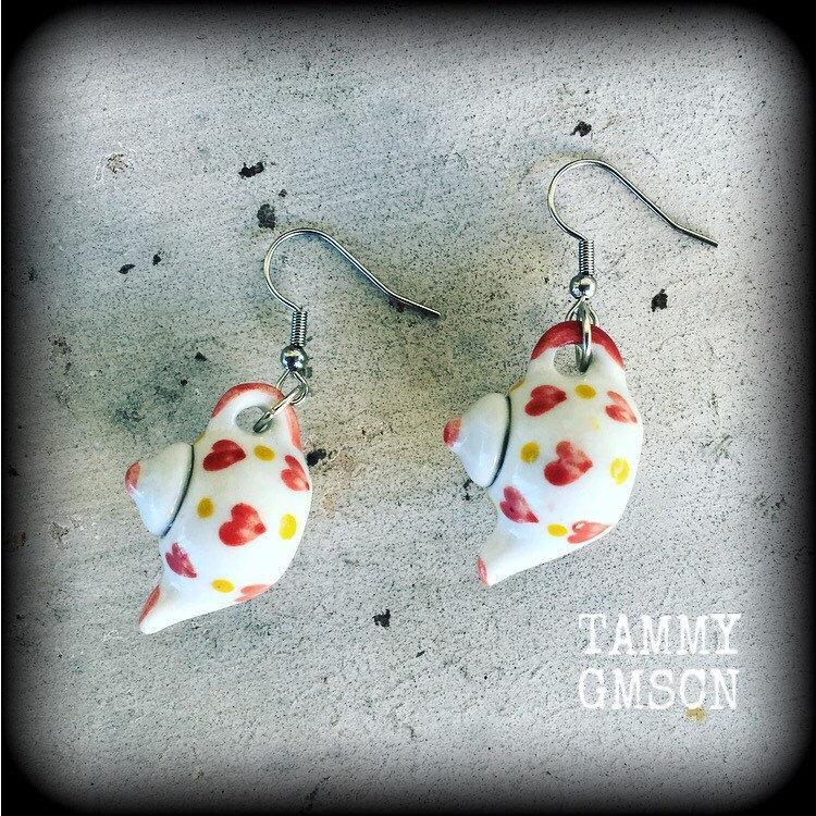 Teapot earrings-Alice in Wonderland earrings