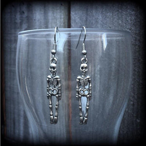 Skeleton earrings-Bone earrings