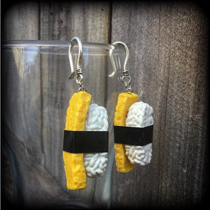 Sushi earrings-Tunnel friendly earrings