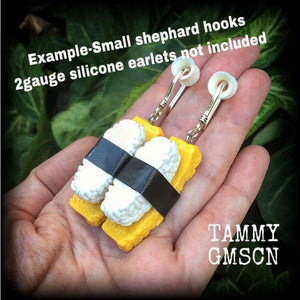 Sushi earrings-Tunnel friendly earrings