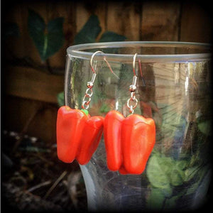 Capsicum earrings-Chilli pepper earrings