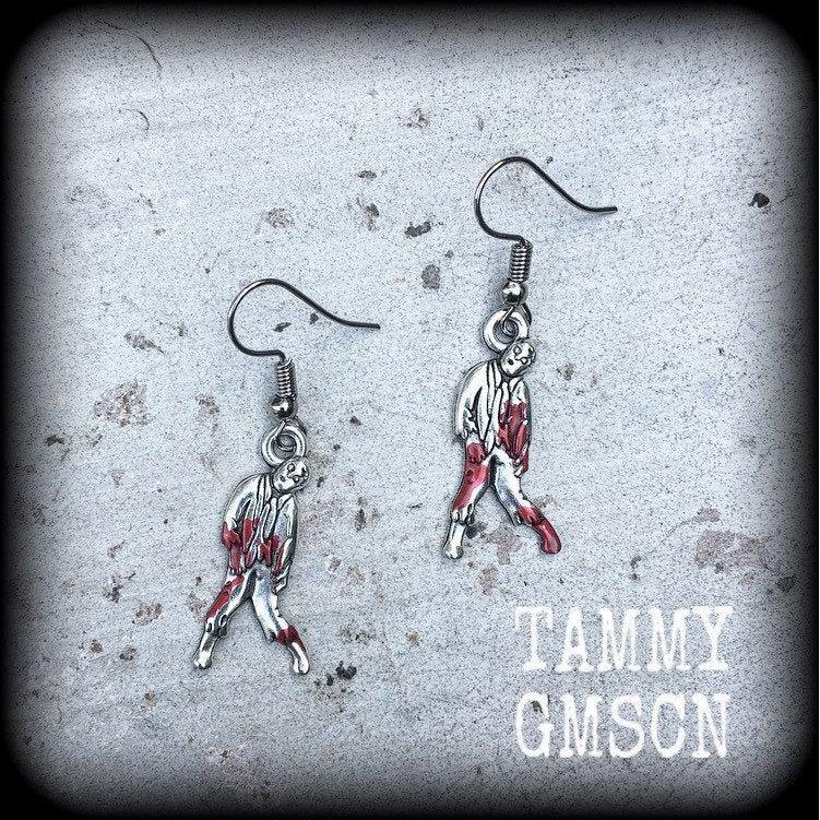 Zombie earrings-Halloween earrings