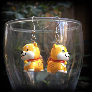 Shiba Inu earrings-Kawaii dog earrings