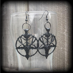 Baphomet earrings-Occult earrings