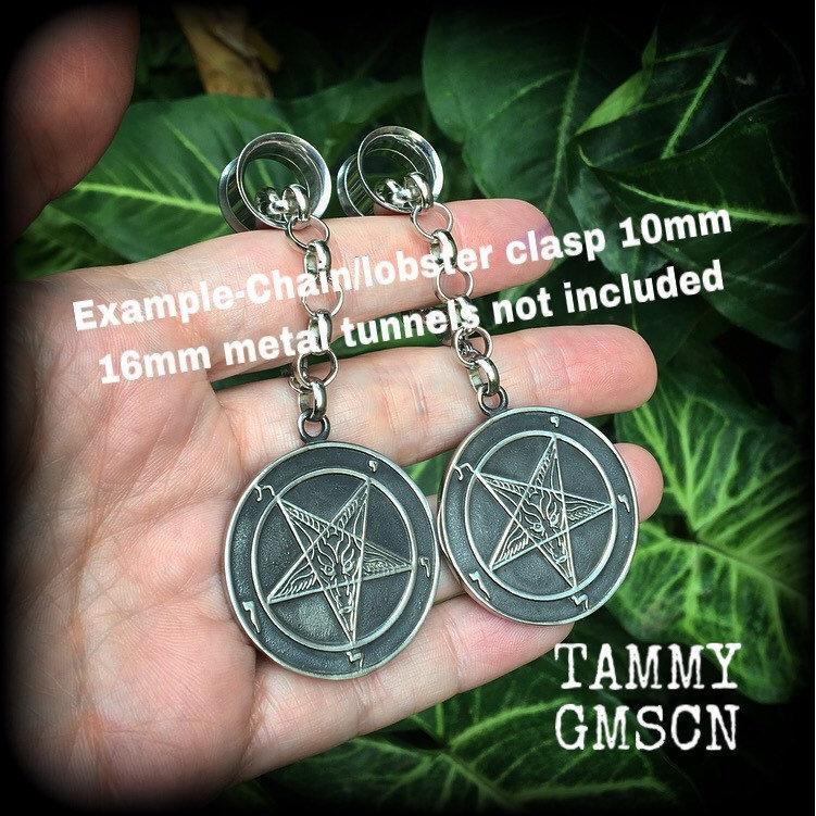 Baphomet earrings-Sigil of Lucifer earrings