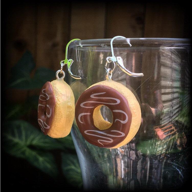 Iced donughnut earrings-Donut earrings