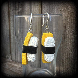 Sushi earrings-Tunnel friendly earrings