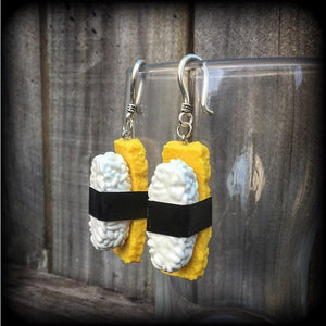 Sushi earrings-Tunnel friendly earrings