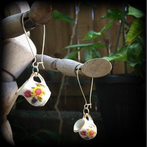 Alice in Wonderland earrings-Milk jug earrings