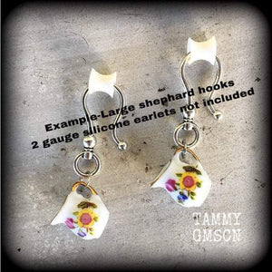 Alice in Wonderland earrings-Milk jug earrings