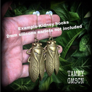 Bronze locust earrings-Ear hangers