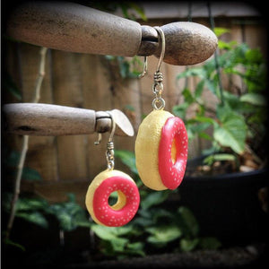 Donut earrings-Junk food earrings