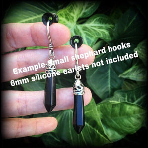 Gemstone ear hangers 