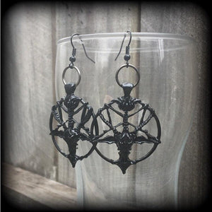 Baphomet earrings-Occult earrings