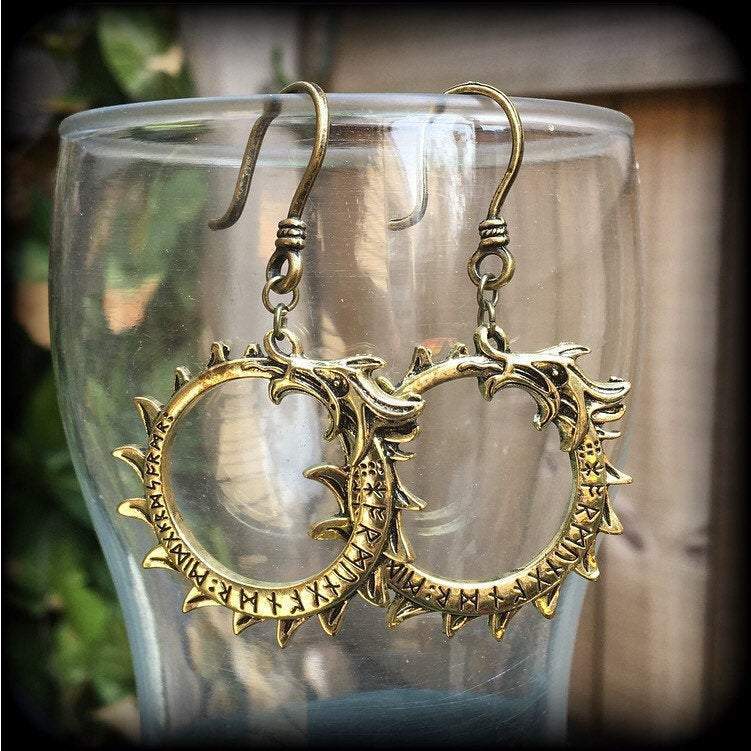 Ouroboros earrings-Dragon earrings