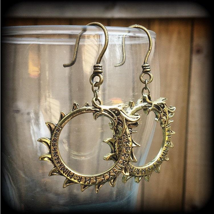 Ouroboros earrings-Dragon earrings