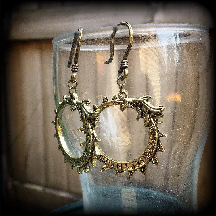 Ouroboros earrings-Dragon earrings