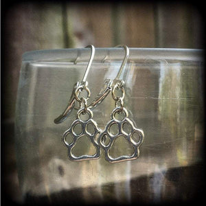 Paw earrings-Dog paw earrings