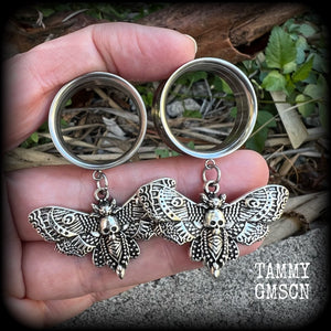 Hawk moth earrings 