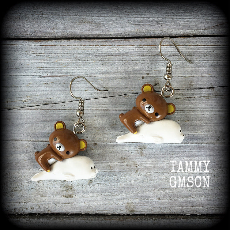 Rilakkuma earrings 