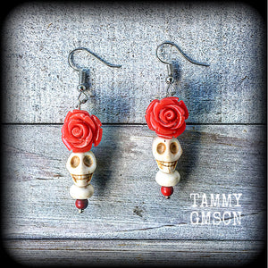 Day of the dead earrings-Halloween earrings