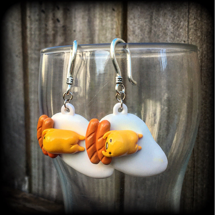 Gudetama earrings