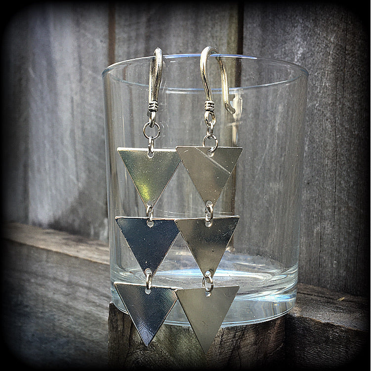 Geometric earrings-Triangle earrings