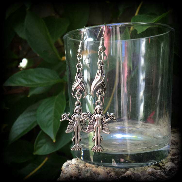Lilith earrings-Bat earrings