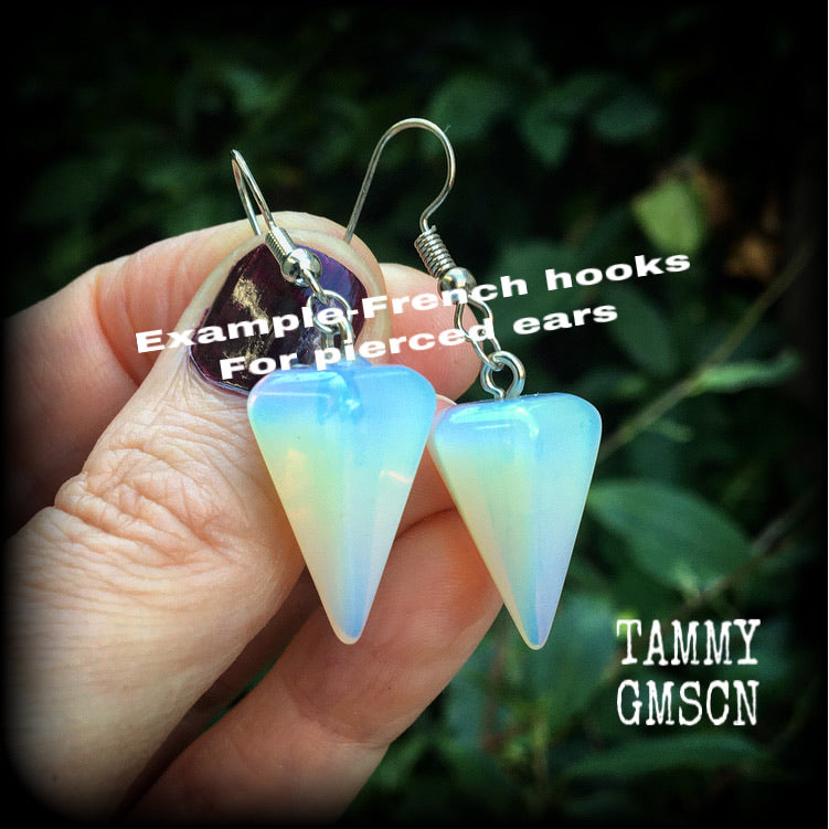 Opalite earrings-Ear hangers