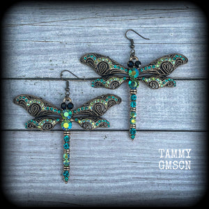 Dragonfly earrings-Cottagecore-Fairycore earrings