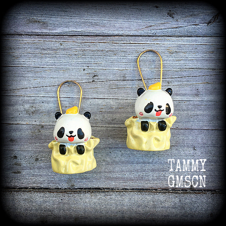 Panda earrings-Dumpling earrings