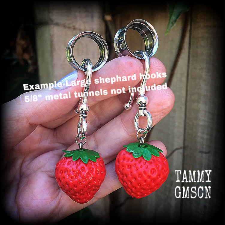 Strawberry earrings-Fruit earrings