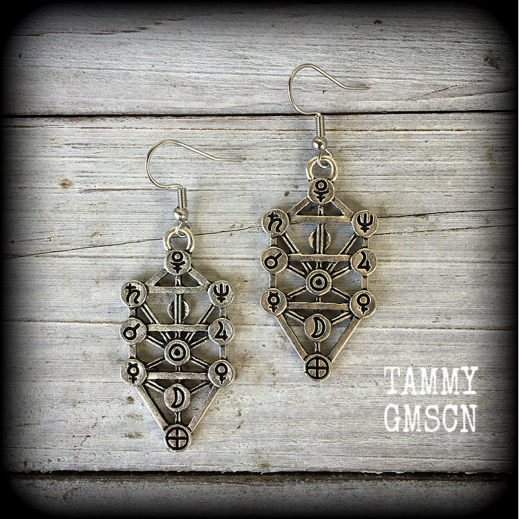 Tree of Life earrings-Qabalah jewelry